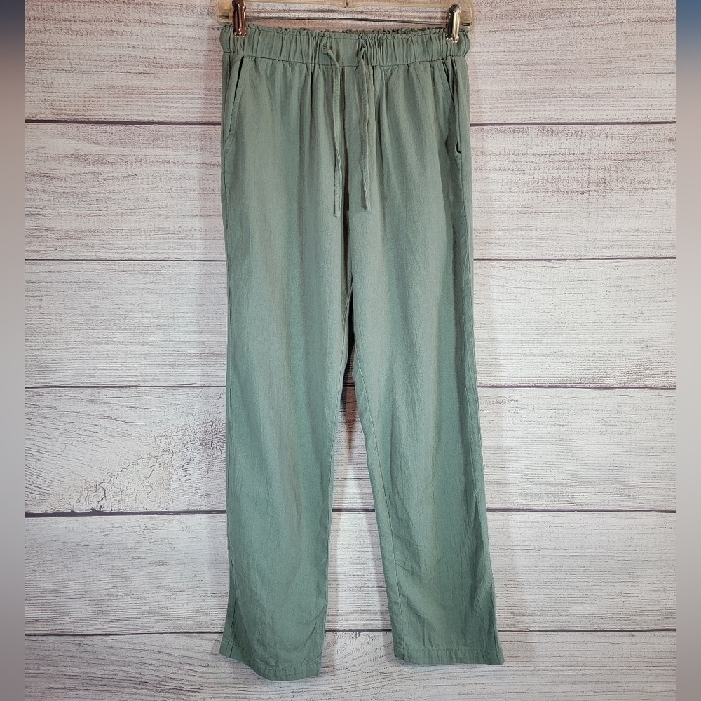HIGH Rise Lounge Pants Green Size Small